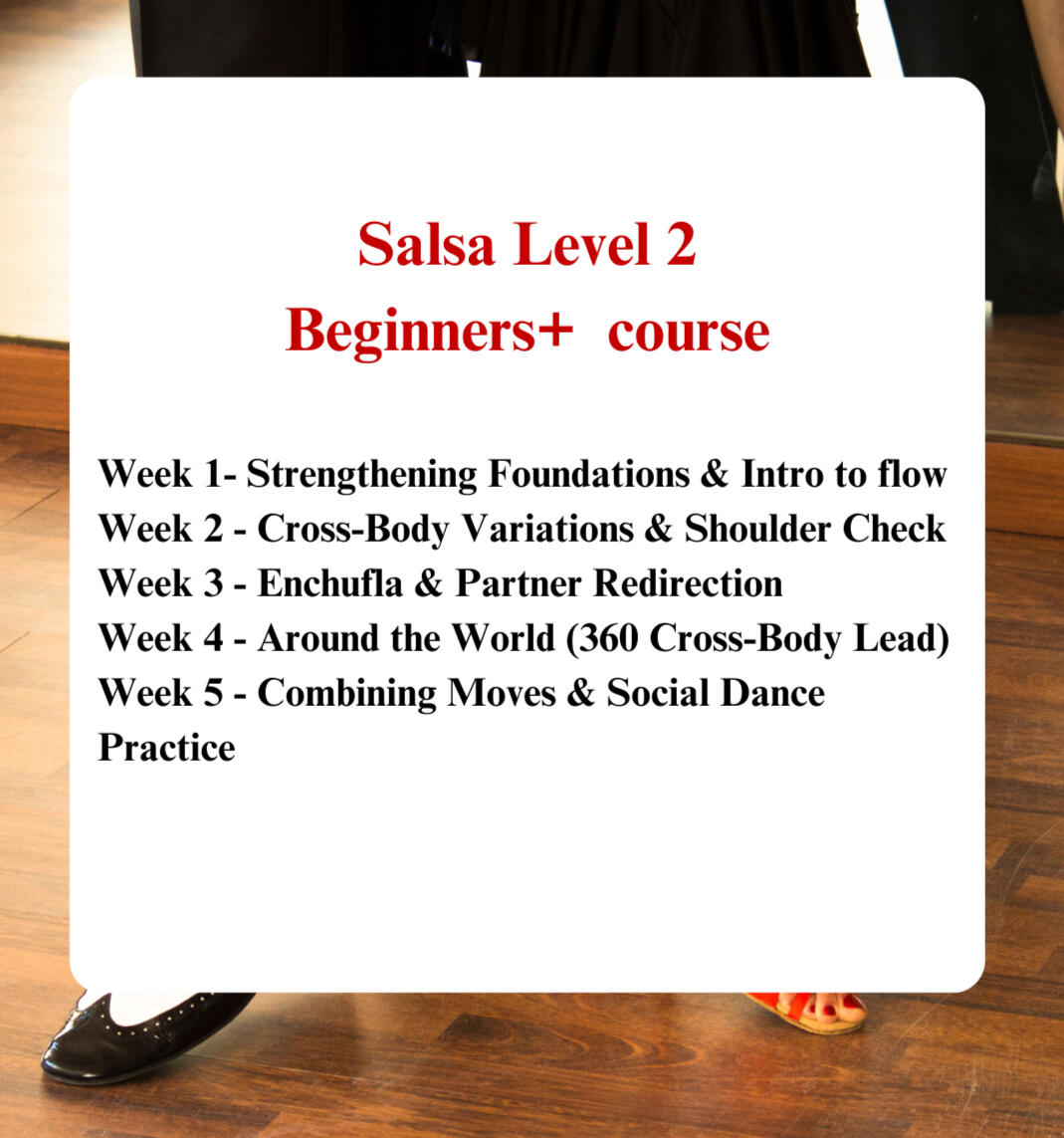 Untitled Salsa classes schedule